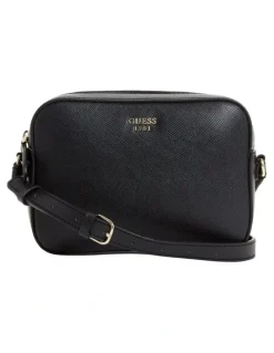 Guess Kamryn Zip Top Crossbody Bag in Black