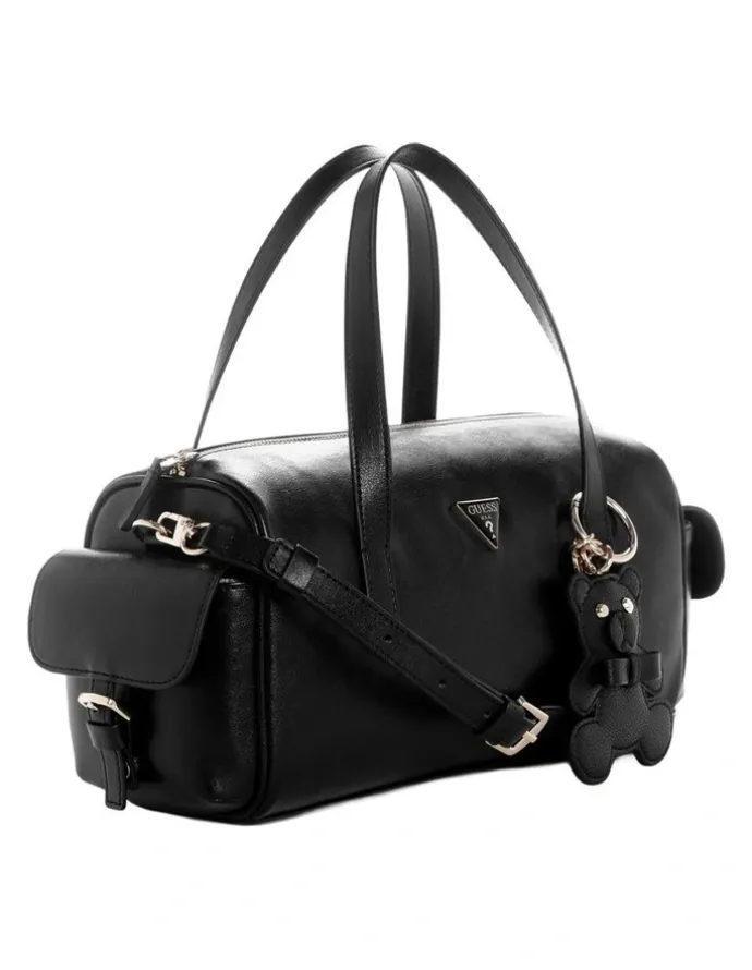 Guess Kassie Small Satchel Bag in Black