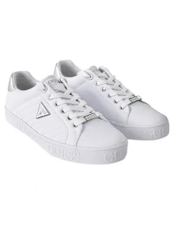 Guess Kents Sneaker in White/Silver