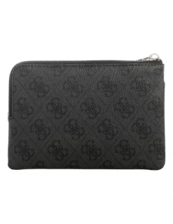 Guess Laurel II Key Ring Pouch in Black Logo