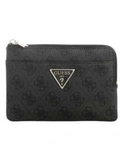 Guess Laurel II Key Ring Pouch in Black Logo