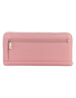 Guess Laurel II Large Zip Around Wallet in Coral Pink