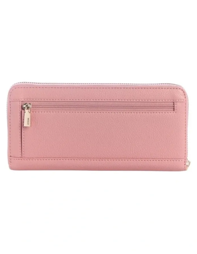 Guess Laurel II Large Zip Around Wallet in Coral Pink
