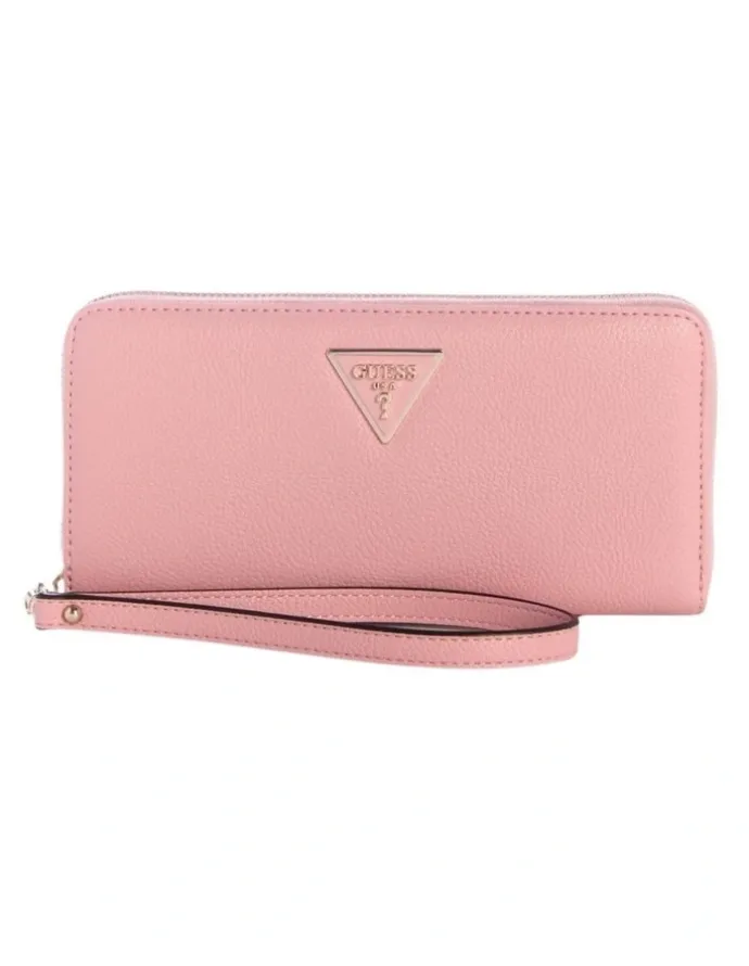 Guess Laurel II Large Zip Around Wallet in Coral Pink