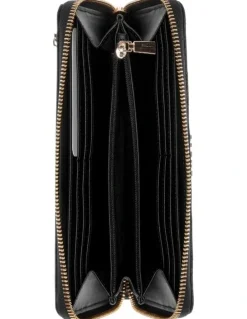 Guess Laurel II Large Zip Around Wallet in Black