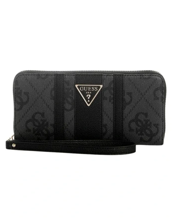 Guess Laurel II Large Zip Around Wallet in Black