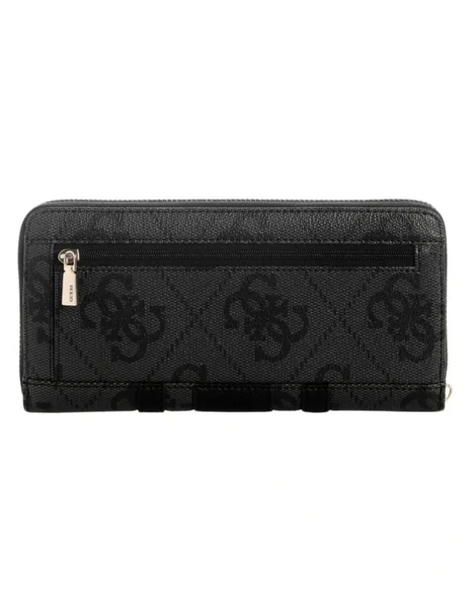 Guess Laurel II Large Zip Around Wallet in Black