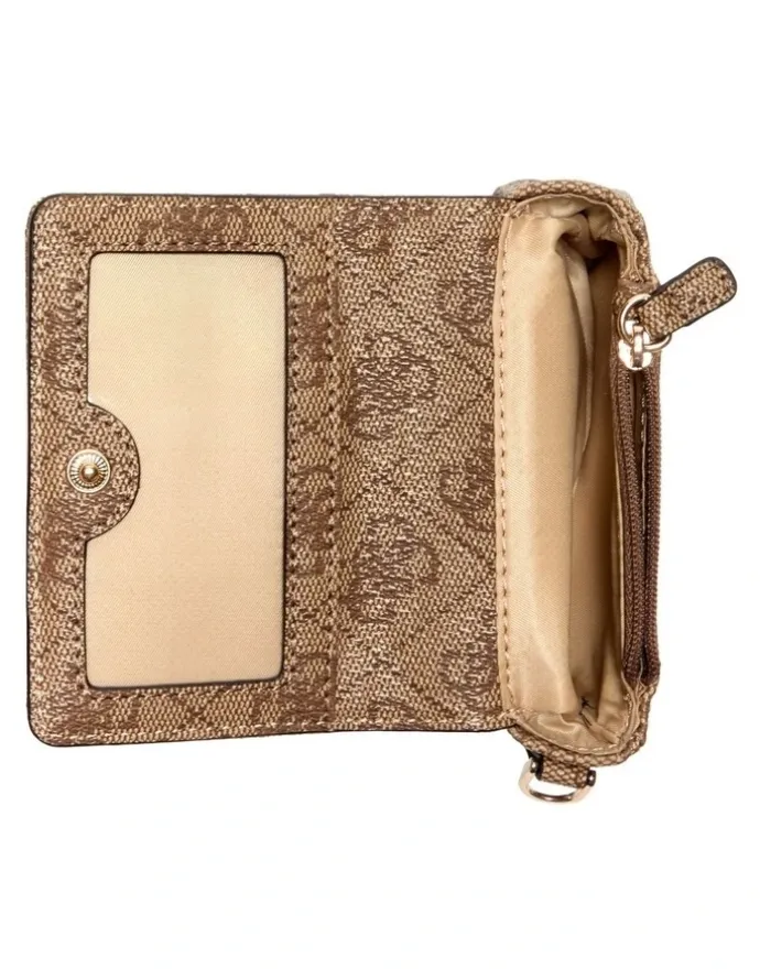 Guess Laurel II Micro Coin Purse in Brown