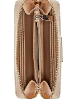 Guess Laurel Medium Zip Around Wallet in Yellow