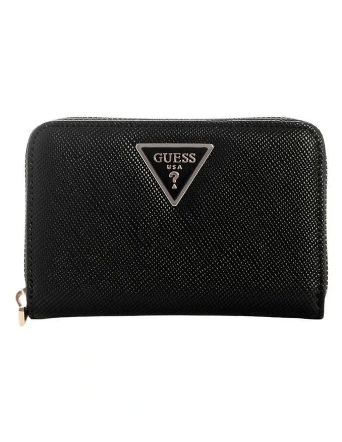 Guess Laurel Medium Zip Around Wallet in Black