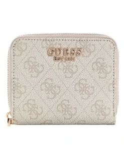 Guess Laurel Small Wallet in Bone Logo