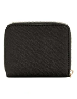 Guess Laurel Small Zip Around Wallet in Black