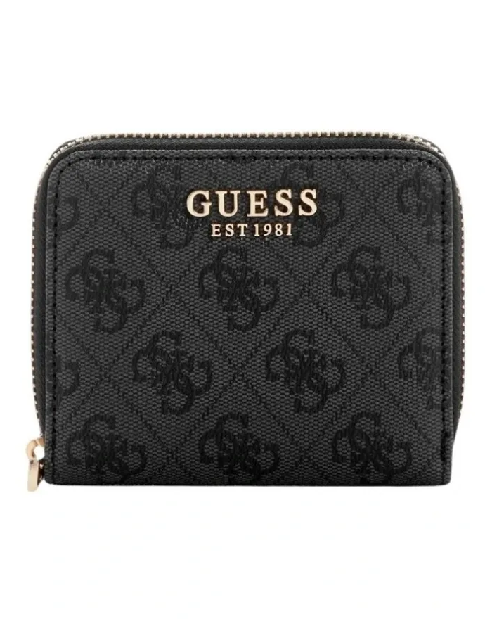 Guess Laurel Small Zip Around Wallet in Black