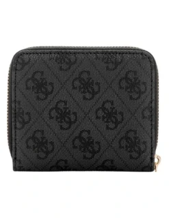 Guess Laurel Small Zip Around Wallet in Black