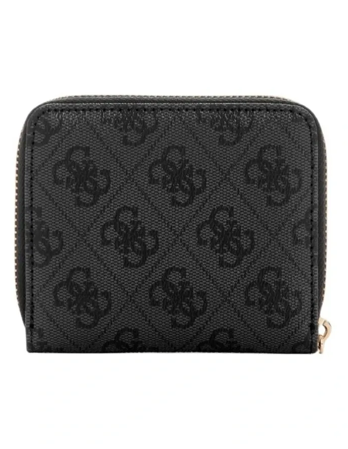 Guess Laurel Small Zip Around Wallet in Black