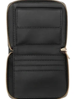 Guess Laurel Small Zip Around Wallet in Black