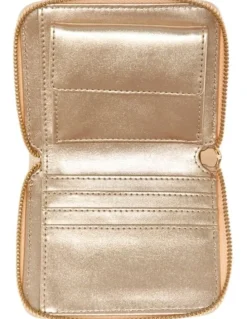 Guess Laurel Small Zip Around Wallet in Dark Taupe