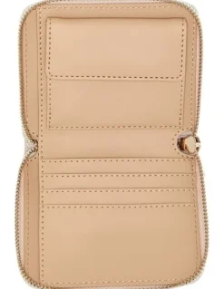 Guess Laurel Small Zip Wallet in Cognac