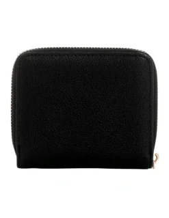 Guess Laurel Small Zip Wallet in Black