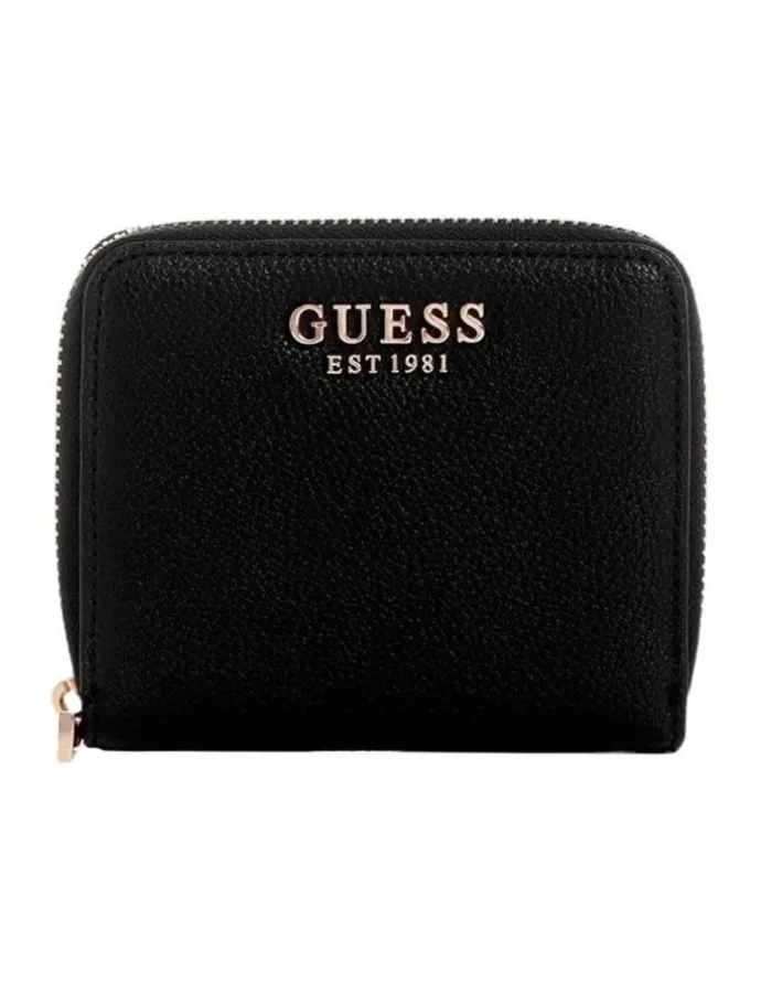 Guess Laurel Small Zip Wallet in Black