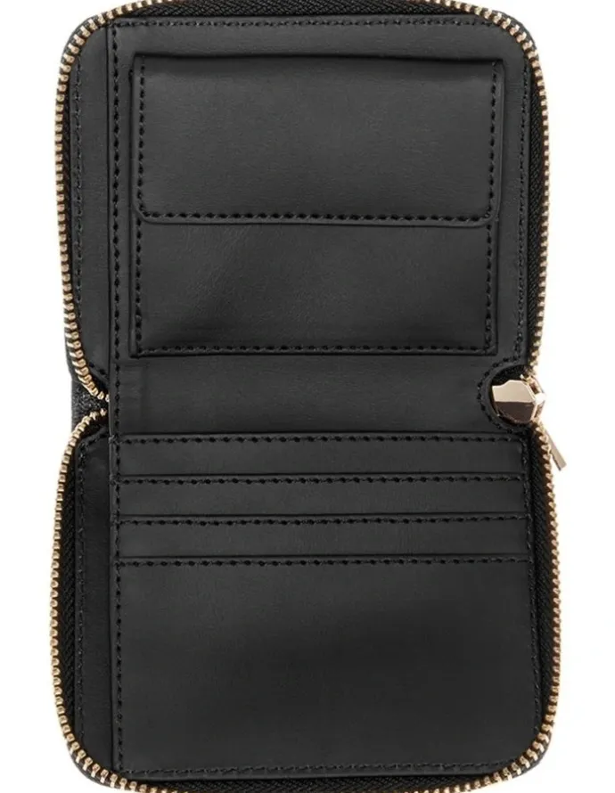 Guess Laurel Small Zip Wallet in Black