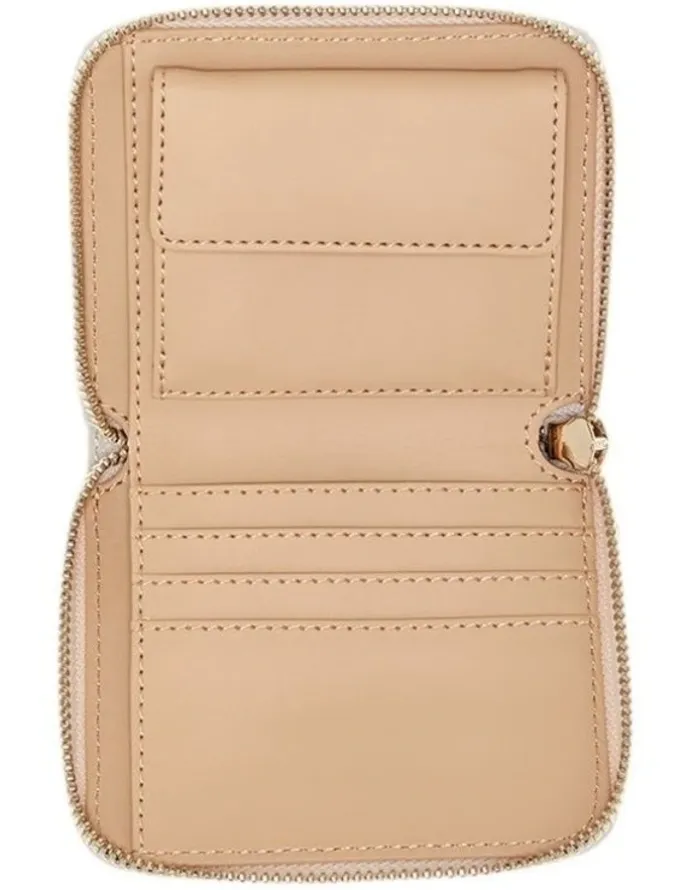 Guess Laurel Small Zip Wallet in Cognac