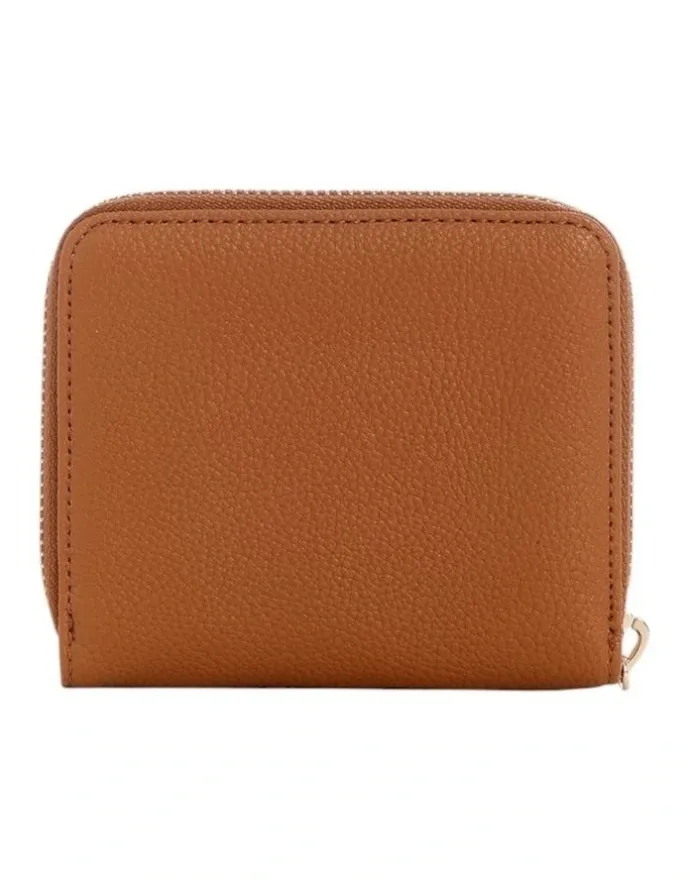Guess Laurel Small Zip Wallet in Cognac