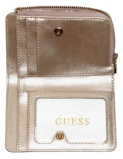 Guess Laurel Zip Around Card Case in Brown