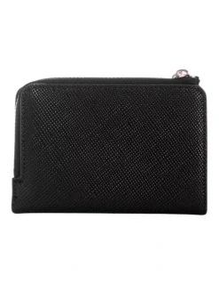 Guess Laurel Zip Card Case Wallet in Black