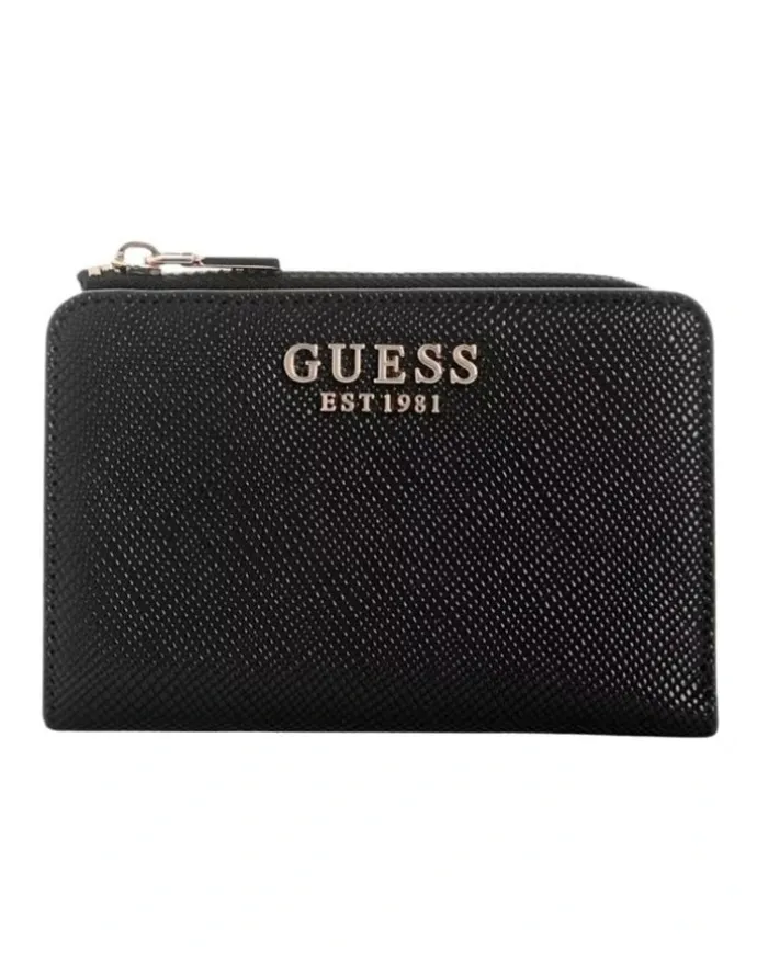 Guess Laurel Zip Card Case Wallet in Black