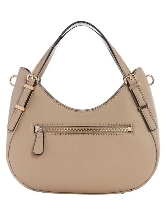 Guess Lefia Small Satchel Bag in Simply Taupe