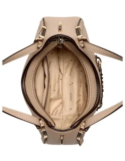 Guess Lefia Small Satchel Bag in Simply Taupe