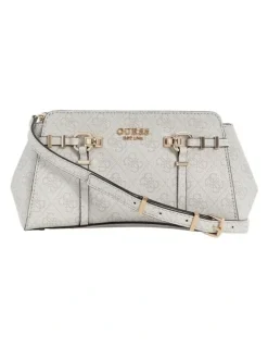Guess Leona Girlfriend Crossbody Bag in Bone Logo