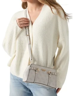 Guess Leona Girlfriend Crossbody Bag in Bone Logo