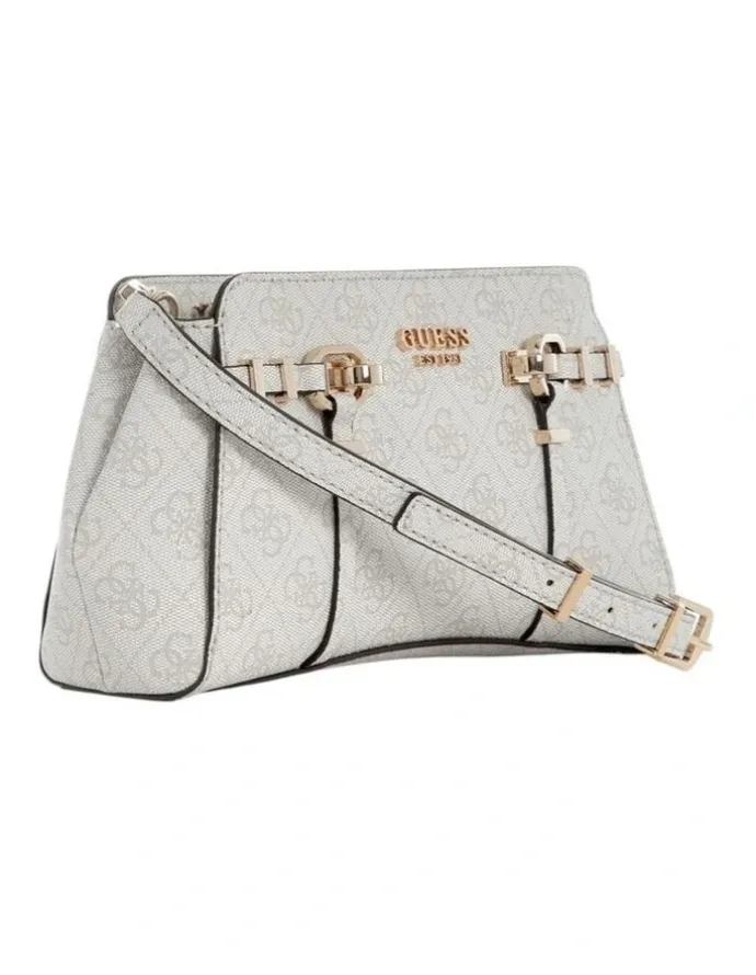 Guess Leona Girlfriend Crossbody Bag in Bone Logo