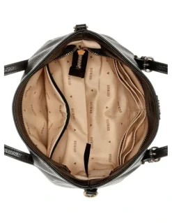 Guess Levia Mini Satchel Bag in Black