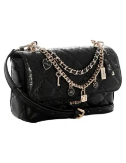 Guess Libby Satchel Bag in Black