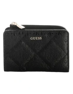 Guess Libby Zip Around Card Case in Black
