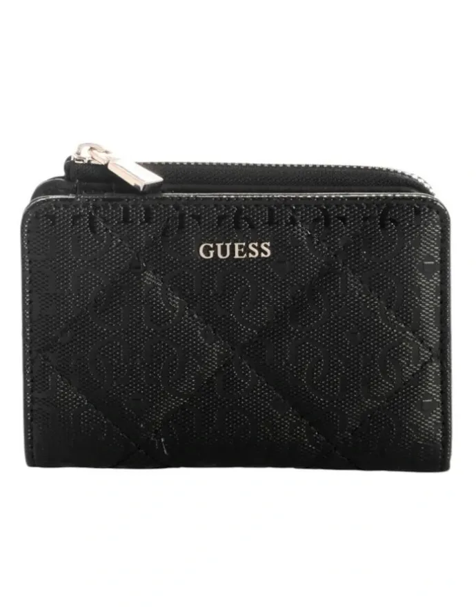 Guess Libby Zip Around Card Case in Black