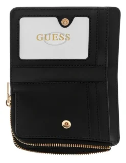 Guess Libby Zip Around Card Case in Black