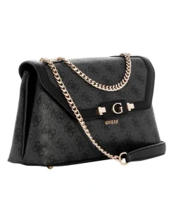 Guess Lindsey Crossbody Bag in Coal Logo