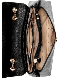 Guess Lindsey Crossbody Bag in Coal Logo