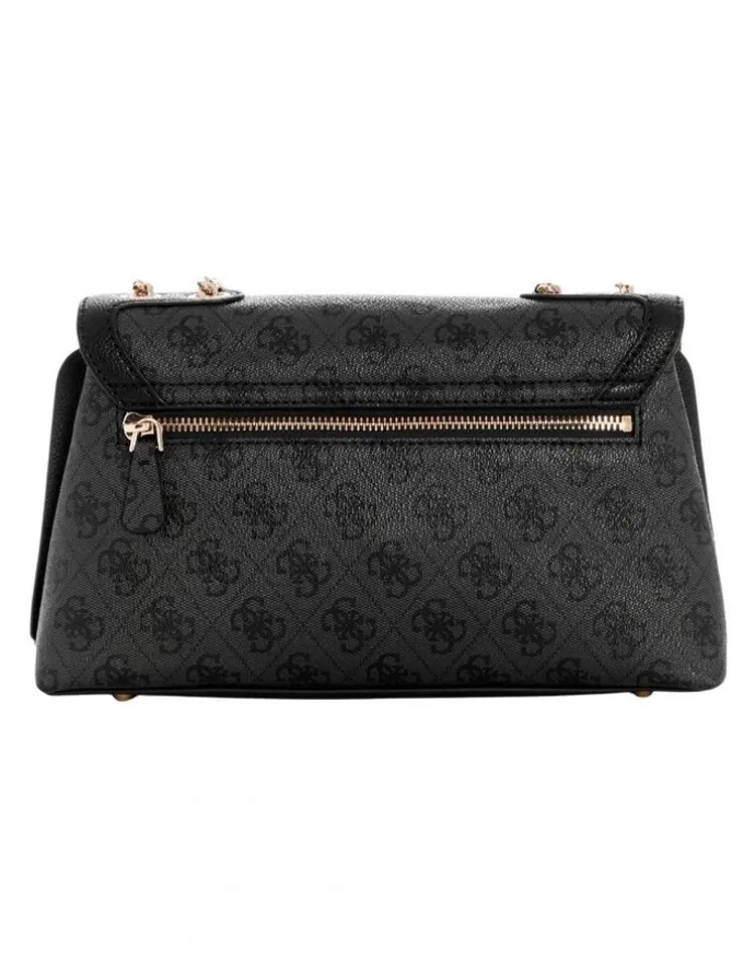 Guess Lindsey Crossbody Bag in Coal Logo