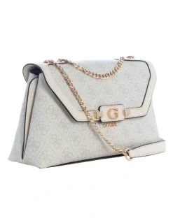 Guess Lindsey Crossbody Bag in Bone Logo