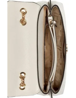 Guess Lindsey Crossbody Bag in Bone Logo