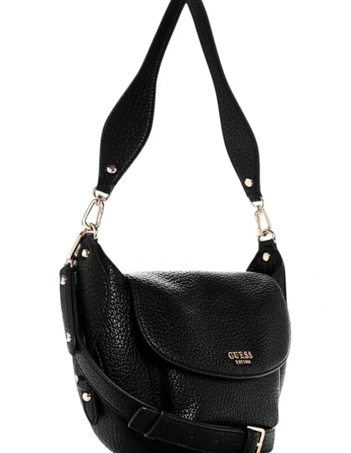 Guess Marsha Flap Shoulder Bag in Black