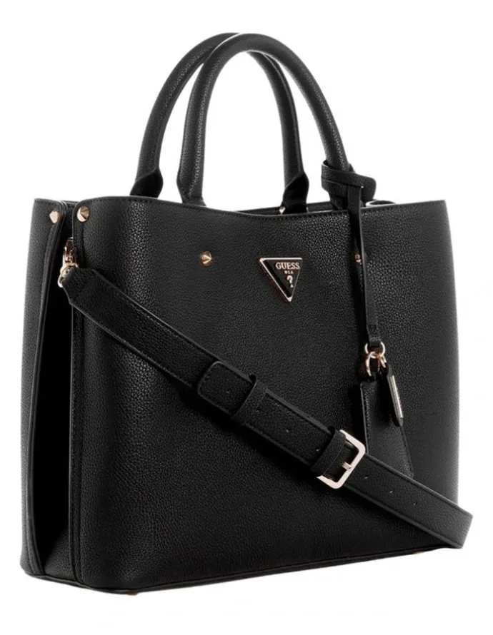 Guess Meridian Girlfriend Satchel Bag in Black