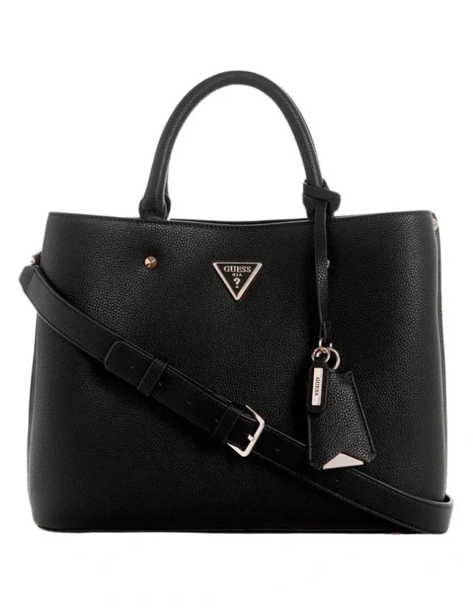 Guess Meridian Girlfriend Satchel Bag in Black