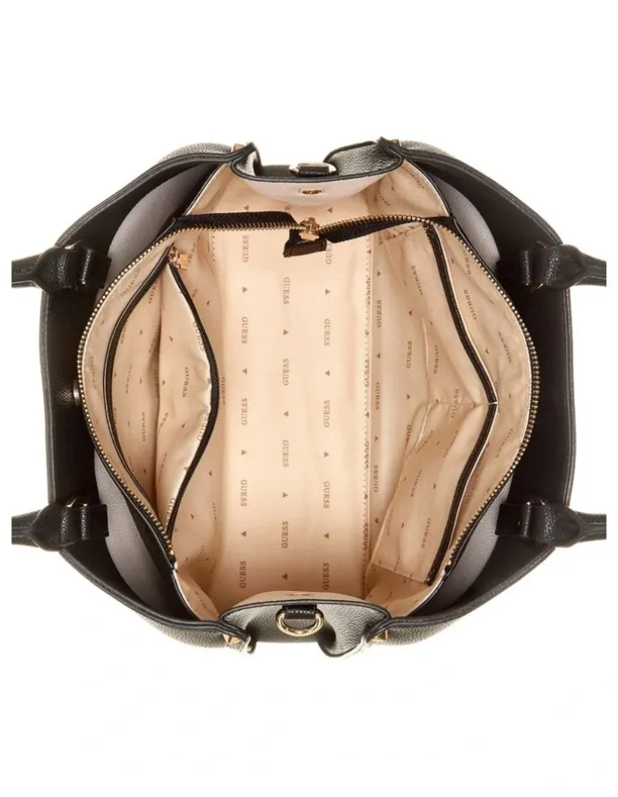 Guess Meridian Girlfriend Satchel Bag in Black