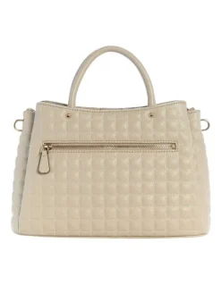 Guess Nadira Satchel Bag in Light Taupe